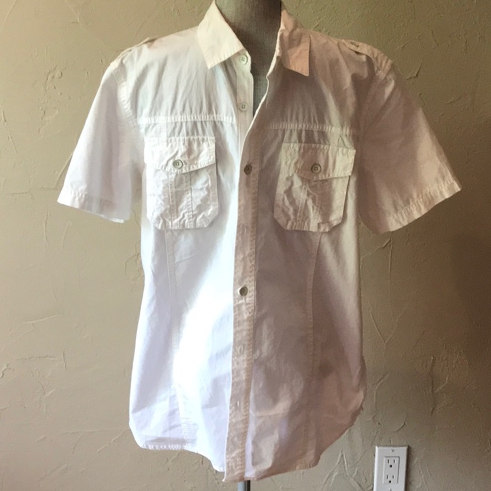 Converse cotton men’s button up white shirt